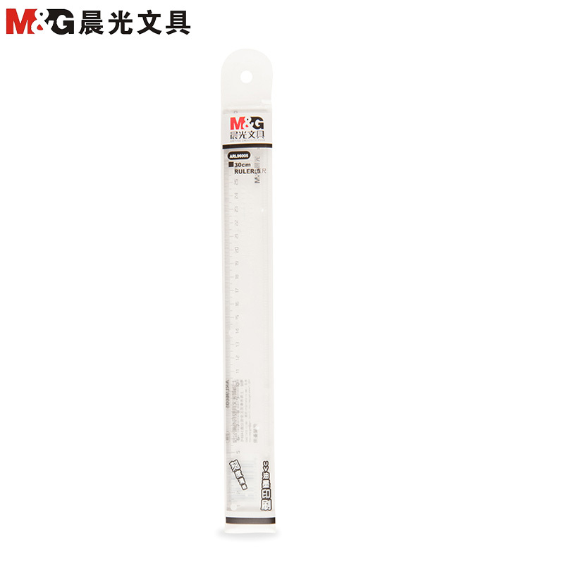 晨光(M&G)96005 30cm直尺10个 塑料直尺 透明直尺文具