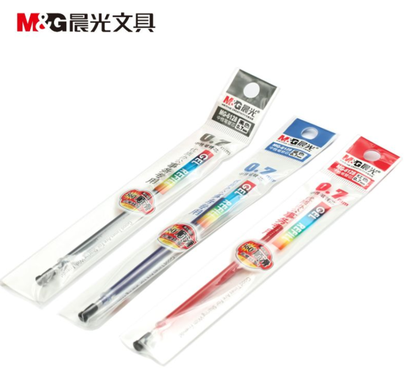 晨光（M&G）中性笔芯全针管0.7mm 替芯彩色中性笔