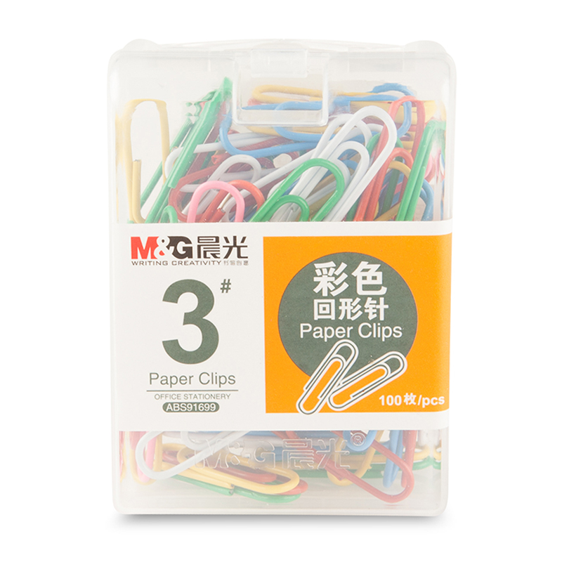 晨光(M&G)文具3号彩色回形针 办公家用多功能曲别