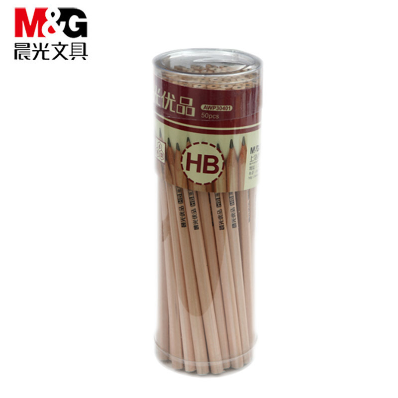 晨光HB铅笔优品六角50支筒装AWP30401