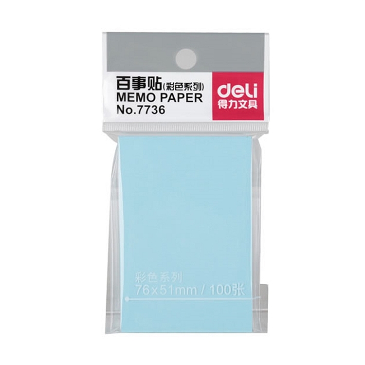 得力 7736 记事贴便签纸便利贴 76ｘ51mm （单位：包