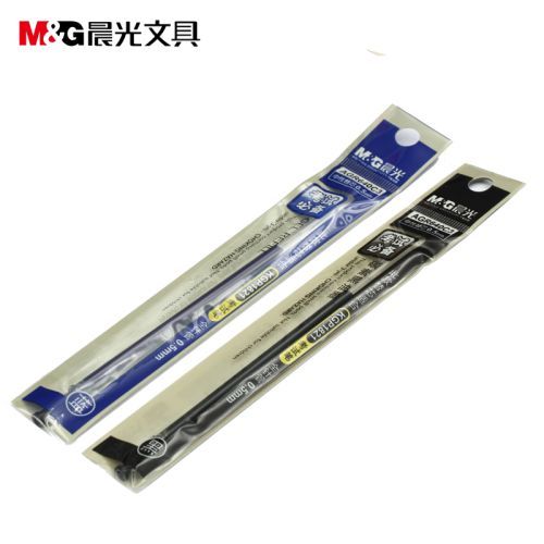 晨光(M&G)文具0.5mm碳素黑学生考试中性笔芯 全针管