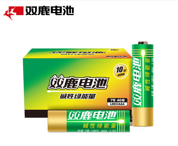 双鹿7号碱性电池40粒 适用于遥控器/儿童玩具/鼠